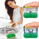 Фото 4 — Кухонний диспенсер - органайзер для губки Soap Pump Caddy з дозатором миючого засобу, 380 мл