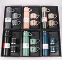 Фото 2 — Вакуумный термос из нержавеющей стали Vacuum Flask Set 500 мл с чашками в комплекте 3* 150 мл ∙ Подарочный набор 3 в 1