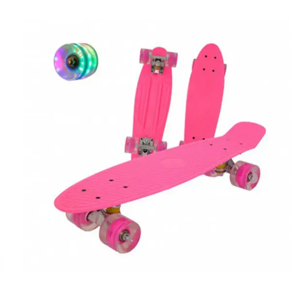 Пенні борд Penny board Дитяча скейт дошка з підсвіткою колес Fish Skateboards