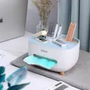 Фото 6 — Настольный органайзер Ecoco Tissue с диспенсером для салфеток и отсеками для удобного хранения аксессуаров