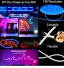 Фото 3 — Неонова світлодіодна стрічка LED Neon Strip 5 м · Неоновий RGB гнучкий шнур з керуванням від телефону