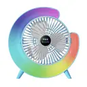 Photo 1 — Вентилятор настольный аккумуляторный с RGB подсветкой, вращением 180° и USB зарядкой