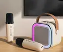 Фото 2 — Детский набор Караоке Два беспроводных микрофона + Колонка · RGB подсветка · Bluetooth