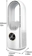 Фото 3 — Вентилятор безлопастной с увлажнителем и подсветкой Smart Air Multiplier LY-939 • Настольный аккумуляторный вентилятор 3-в-1