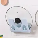 Фото 2 — Підставка для кришок на стіну Multifunctional storage pot cover rack • Компактний настінний тримач для кришок