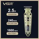 Фото 2 — Машинка для стрижки VGR V-901 • Триммер для волос с дисплеем и 4 насадками 1600 мАч