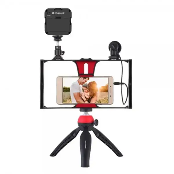 Комплект для блогінгу Video Making Kit AY49X для смартфона, з мікрофоном та світлом