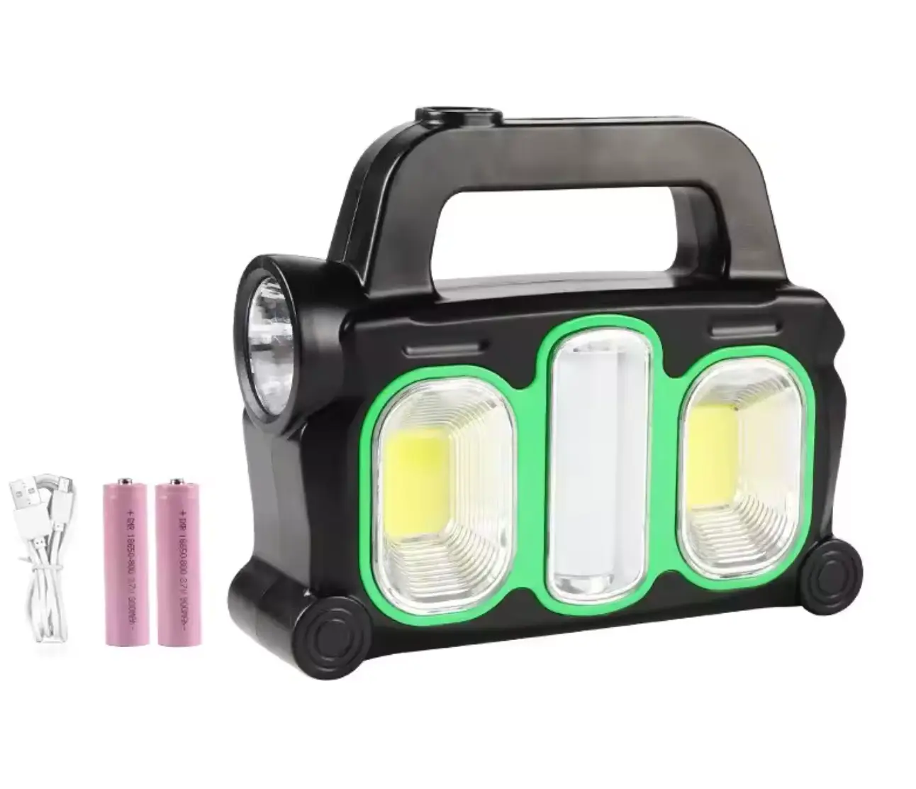 Rechargeable flashlight Hurry Bolt HB-6169 with solar panel and PowerBank
