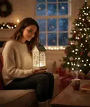 Фото 4 — Святковий LED ліхтар XMAS WDL-24074B для дому та декору ∙ Новорічний нічник XMAS WDL-24074B