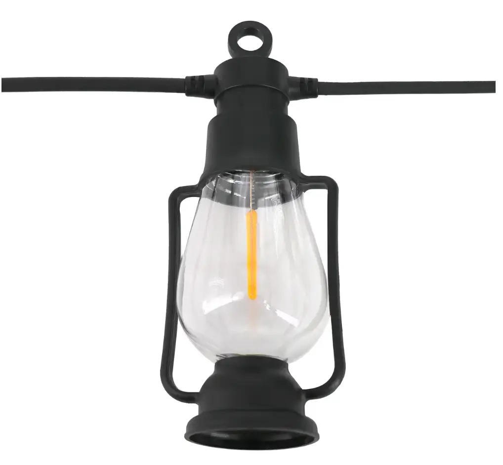 Outdoor retro bulb string lights SFK-49, 220V, warm white