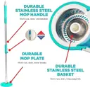 Фото 2 — Швабра с ведром вращающаяся на 360° Rotary Mop Wash X ∙ Турбо-швабра 360° Rotary Mop Wash X с отжимом