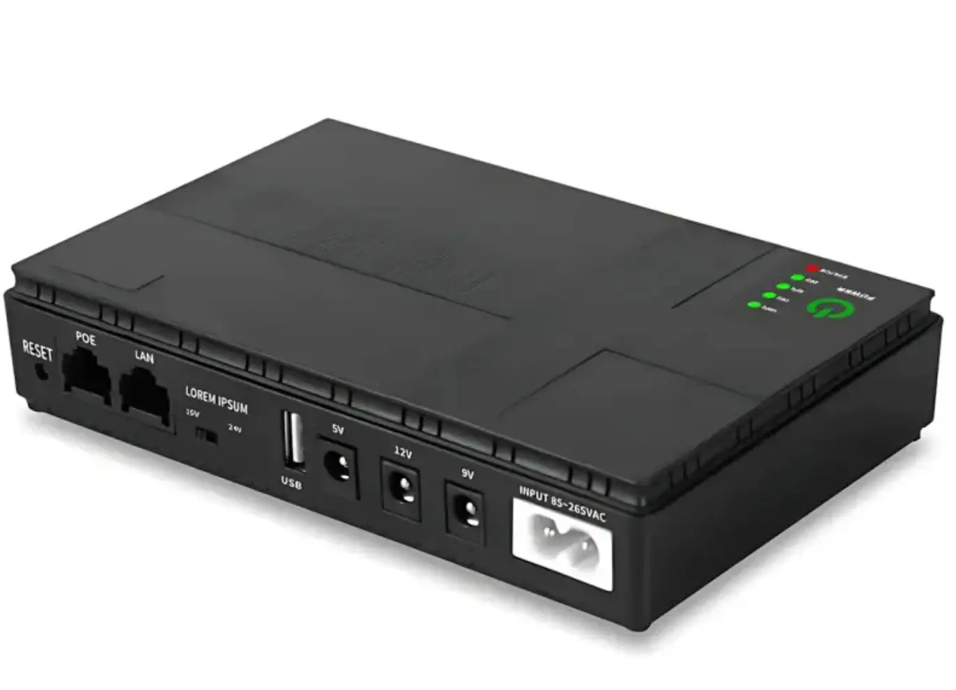 Джерело безперебійного живлення (UPS) для роутера DC1018P, 10400 мАг, 5V/9V/12V, USB/POE/LAN