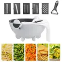 Photo 1 — Овощерезка - мультислайсер с корзиной 9 в 1 WET BASKET VEGETABLE CUTTER Многофункциональная ручная терка-шинковка с емкостью