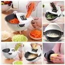 Photo 3 — Овощерезка - мультислайсер с корзиной 9 в 1 WET BASKET VEGETABLE CUTTER Многофункциональная ручная терка-шинковка с емкостью
