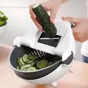 Photo 4 — Овощерезка - мультислайсер с корзиной 9 в 1 WET BASKET VEGETABLE CUTTER Многофункциональная ручная терка-шинковка с емкостью