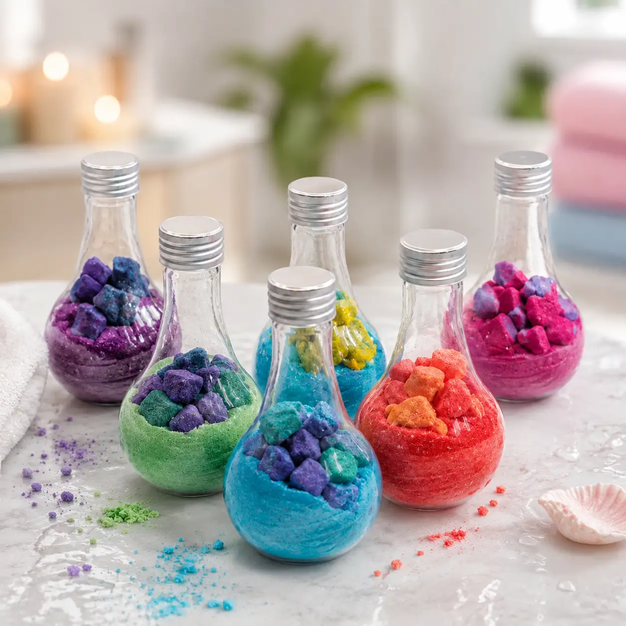 Set of 6 interactive bath bombs / Kids fizzy bath bombs Kids Bath Bomb Magic Potion 26X-309