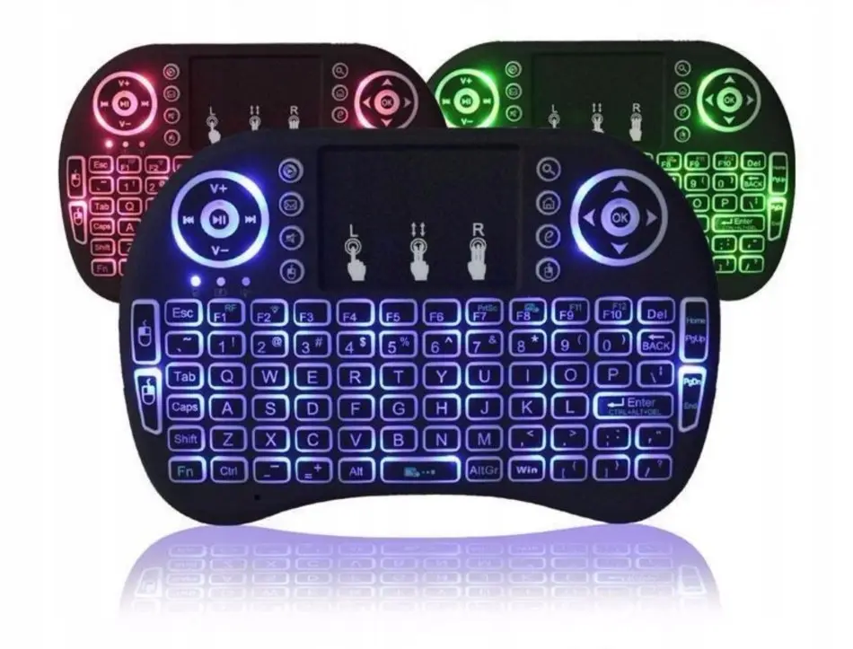 Wireless Mini Keyboard UKC i8 2.4G for Smart TV, with touchpad and backlight, Russian layout