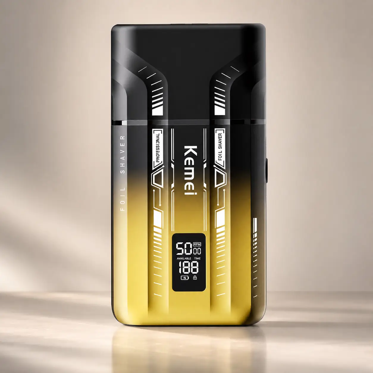 Электробритва Kemei KM-T418 с УФ-стерилизацией, 1400 мАч, 3 режима, 10000 об/мин, IPX7