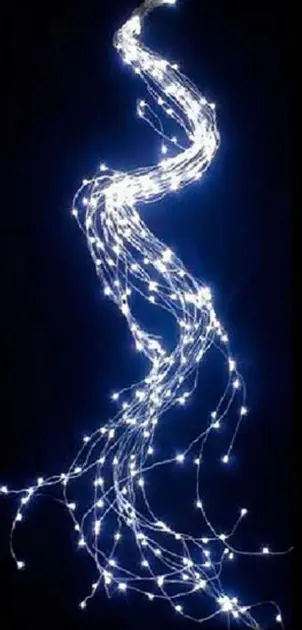 Christmas tree garland Horsetail, 2 m, 30 strands, cool white