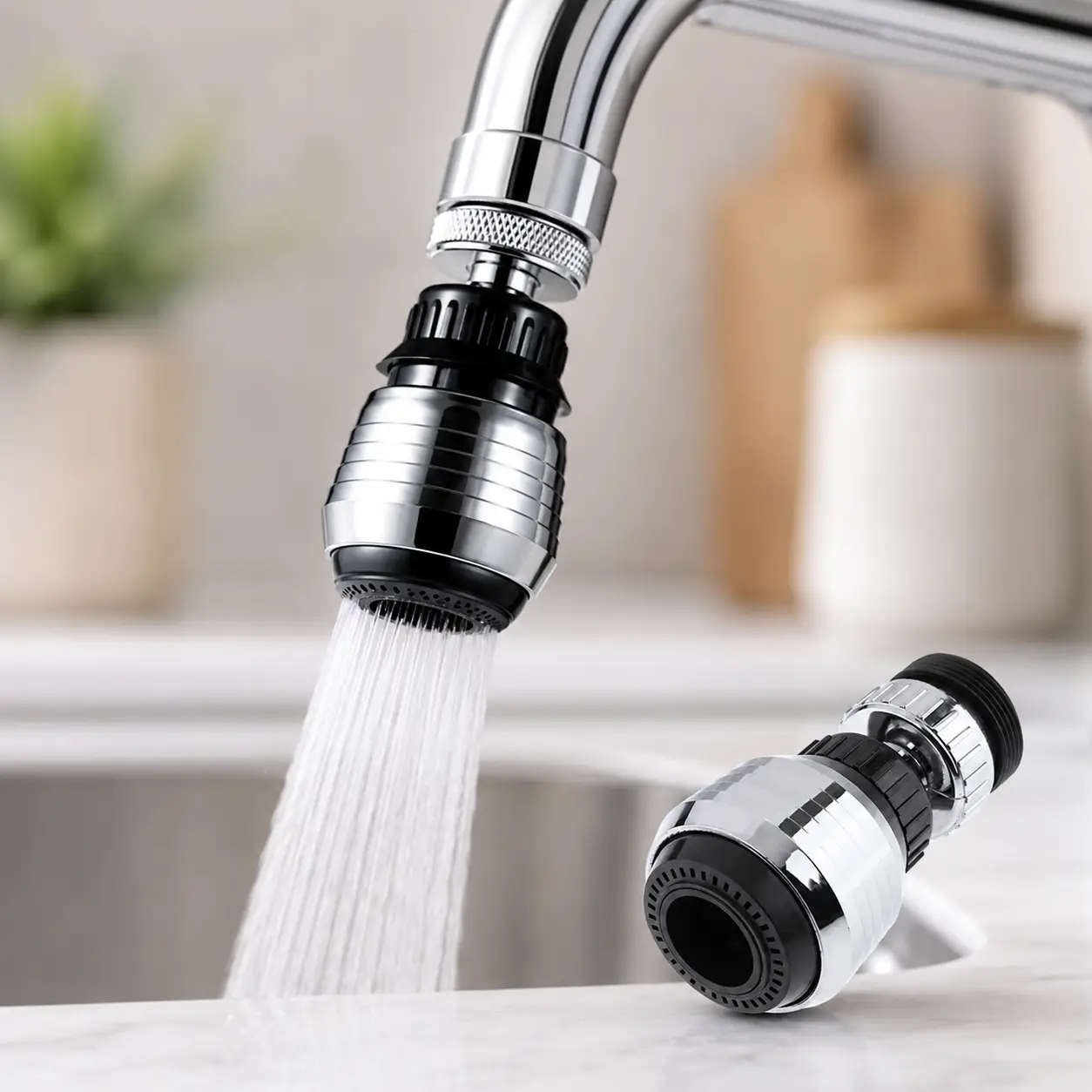 Faucet aerator attachment Water Saver, water-saving