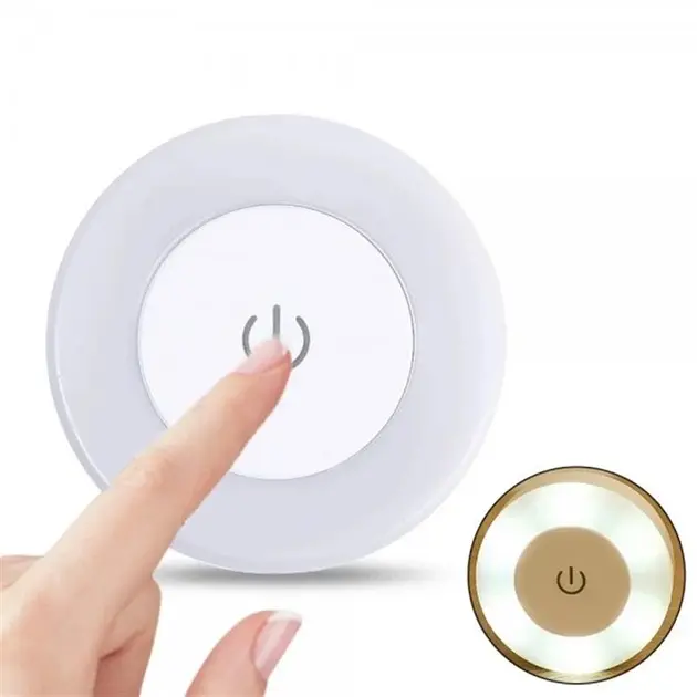 LED нічник-світильник SK з сенсорним перемикачем, MicroUSB, білий