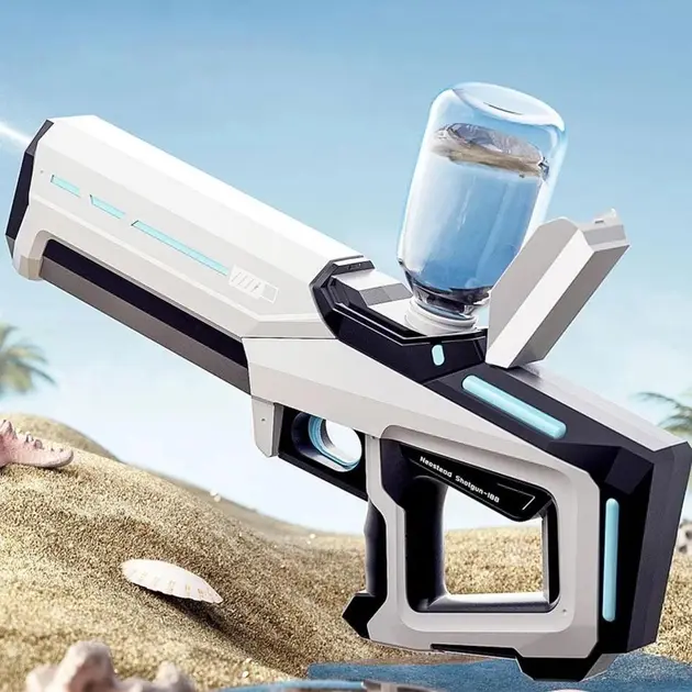 Бластер водный Zomer детский электрический на аккумуляторе + USB, белый