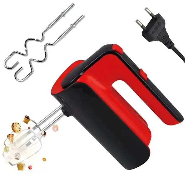 Ручной миксер Domotec R.6653R 9332 с насадками, 5 скоростей, 800 Вт