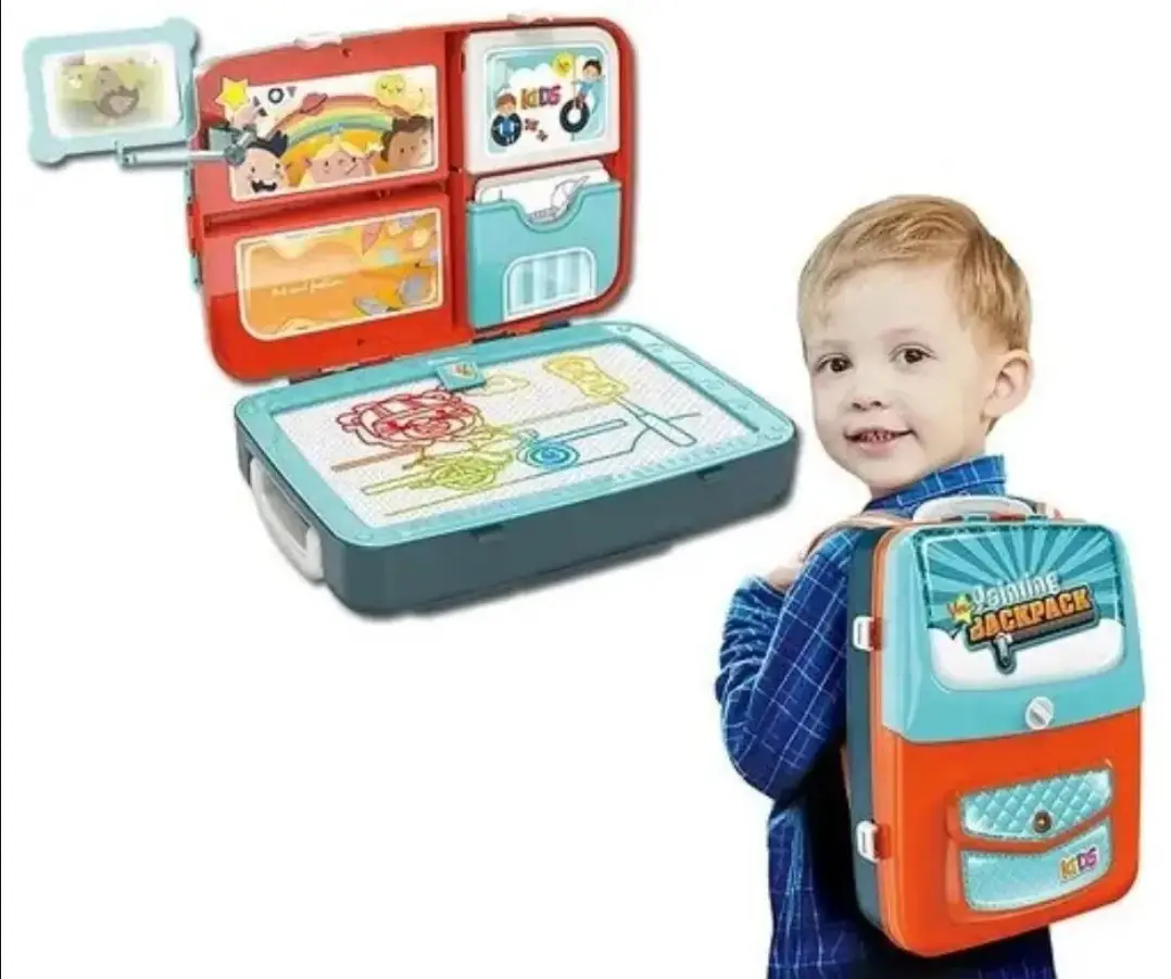 Kids drawing set in case Backpack Packing 3-in-1 blue