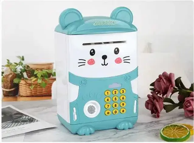 Piggy bank safe with fingerprint & code lock Cute Bear