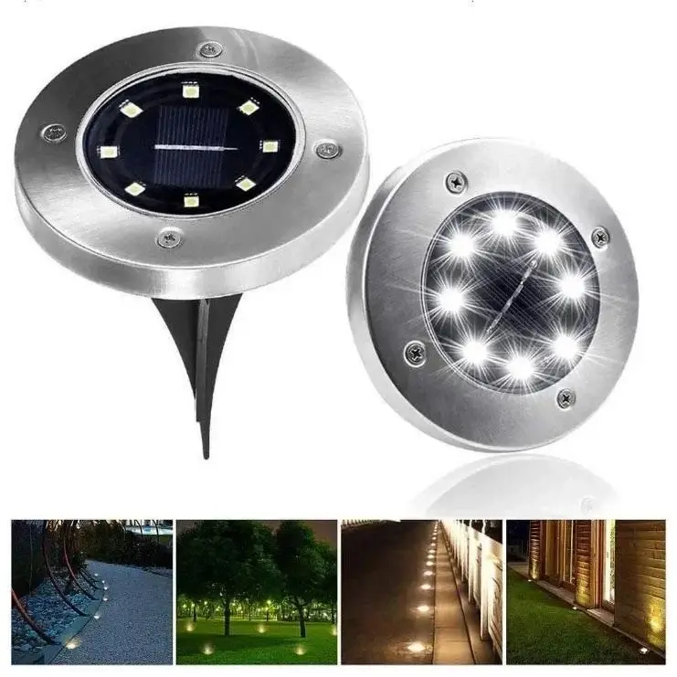 Садовий світлодіодний ліхтар на сонячній батареї Solar Pathway Lights, 4 шт, 7 см