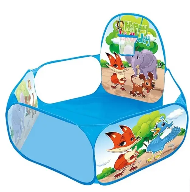 Kids dry ball pit pool, 1.2 m diameter, blue