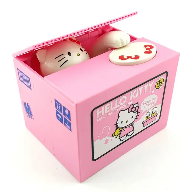 Интерактивная копилка Hello Kitty Piggy Bank, розовая