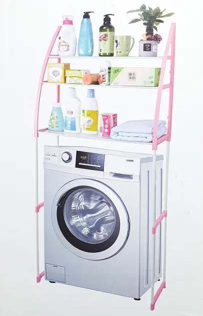 Over-washing-machine organizer rack WM-63, floor shelves for bathroom