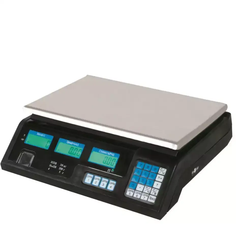 Digital Scale TS-802LCD Yongkang 30kg with Barcode Label Printer for Supermarket