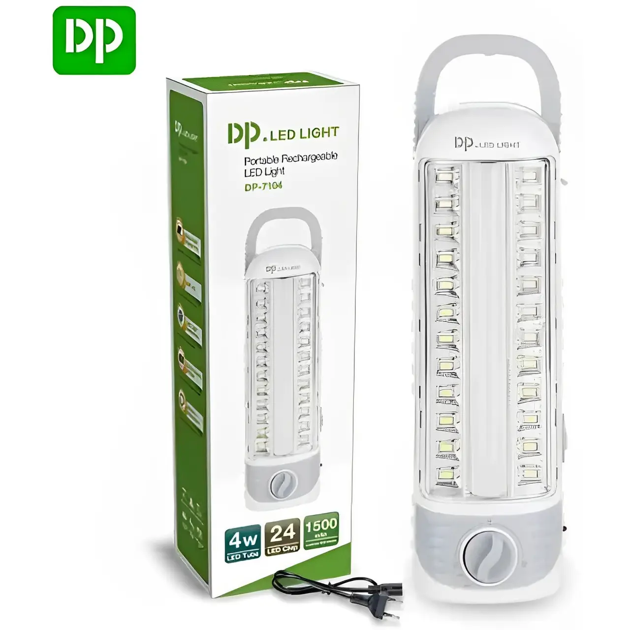 Акумуляторний ліхтар-лампа LED 4+2.4W DP-7104 1500 mAh