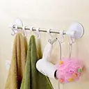 Photo 1 — Towel Holder with Hooks Hanging Rod Hook Towel