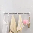 Photo 2 — Towel Holder with Hooks Hanging Rod Hook Towel
