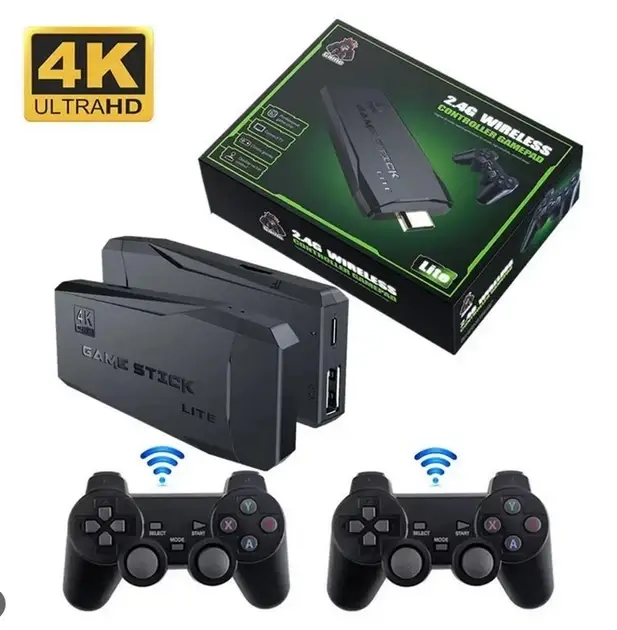 Игровая приставка M8, 64 ГБ, 4K HDMI, + 2 беспроводных джойстика