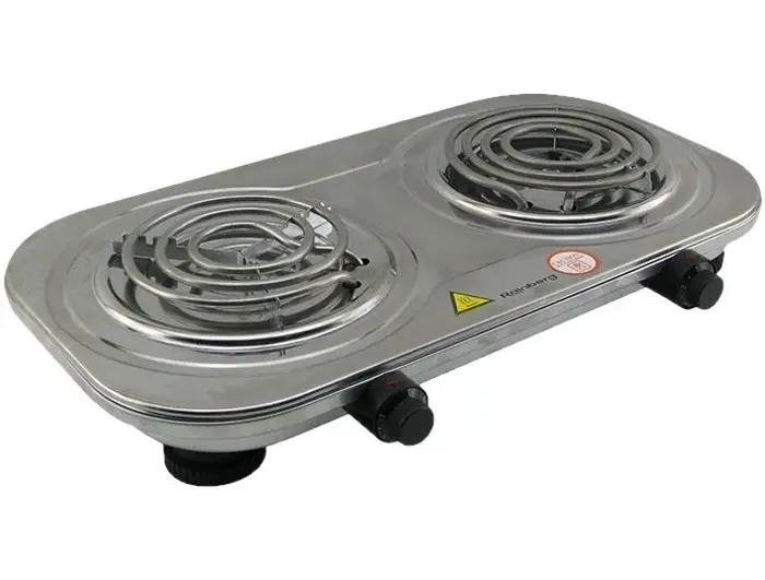 Электроплита Rainberg RB-008, 2 спиральные конфорки, 2 регулятора