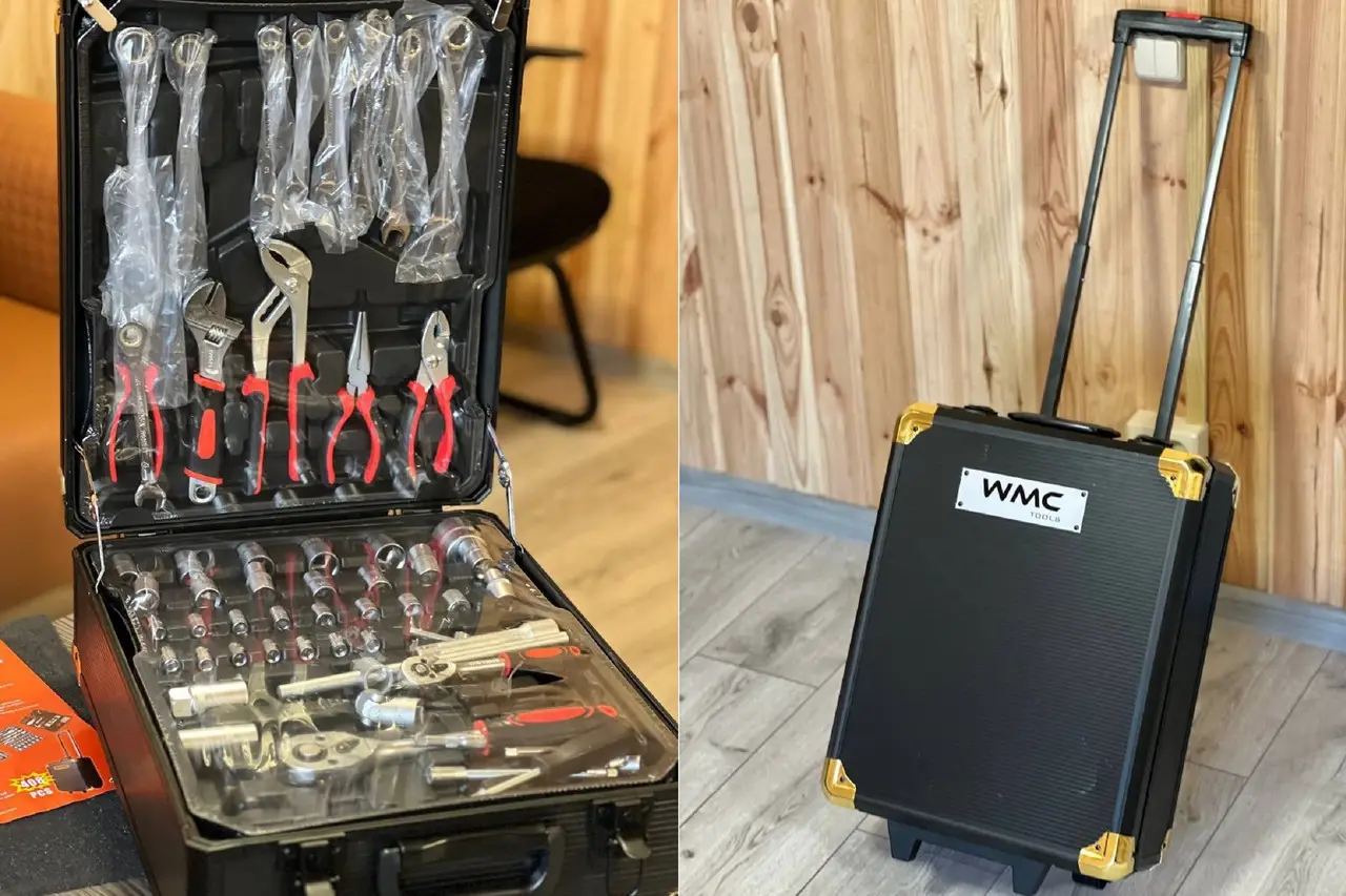 Набір інструментів WMC TOOLS, 408 предметів, з тріскачкою, у валізі