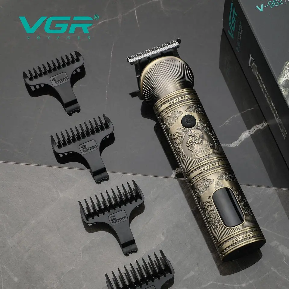 Тример VGR V-962 для гоління, стайлінгу борід та стрижки, акумуляторний мультитример