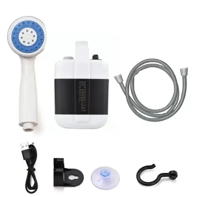Душ портативний кемпінговий з помпою на акумуляторі, USB, 2200 мАг, Travel Shower