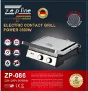 Фото 6 — Електрогриль контактний складаний притискний Zepline ZP-086, 3500 Вт