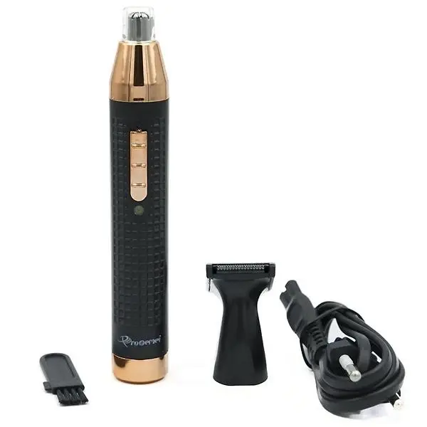 Тример Gemei Pro GM-3120 2в1 для носа та вух, акумуляторний, золотисто-чорний