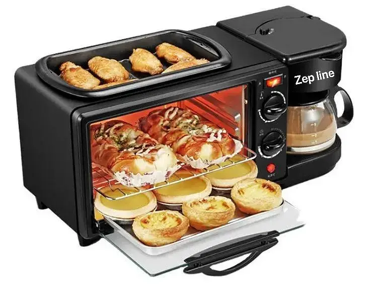 Zepline ZP-116 3-in-1 electric oven + coffee maker + grill pan, 12 L, 4500 W