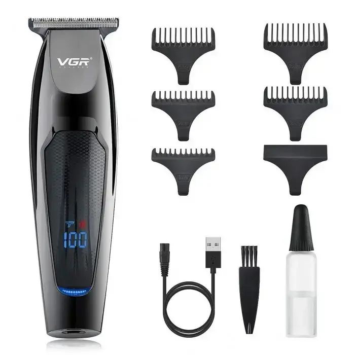 Машинка для стрижки волосся VGR V-070, акумуляторний тример з USB, індикатор заряджання, 3 Вт