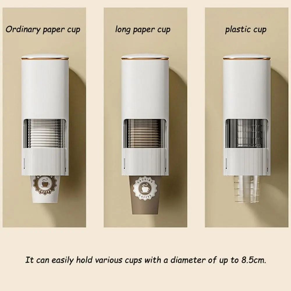 Disposable cup dispenser, plastic holder, white