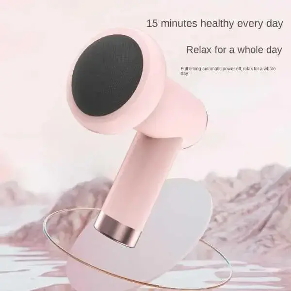 Масажер ручний Shiatsu Massager YX-720 акумуляторний, антицелюлітний, з насадками, рожевий