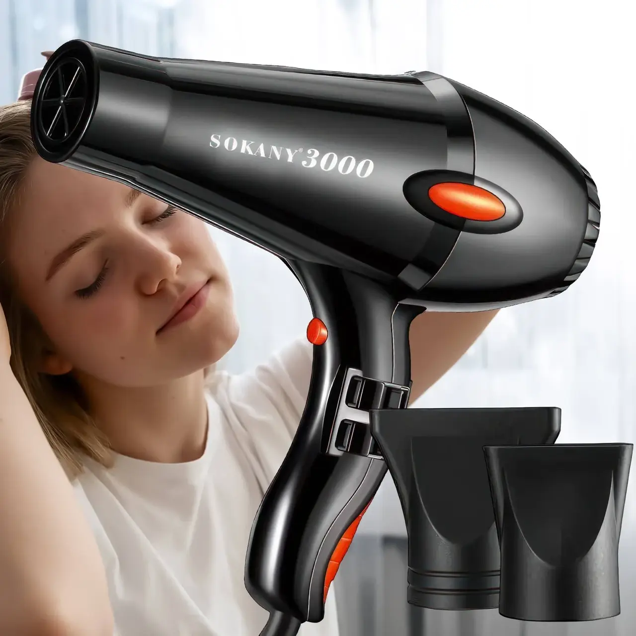 Професійний фен для волосся з дифузором Sokany SK-3001-HD 3000 Вт