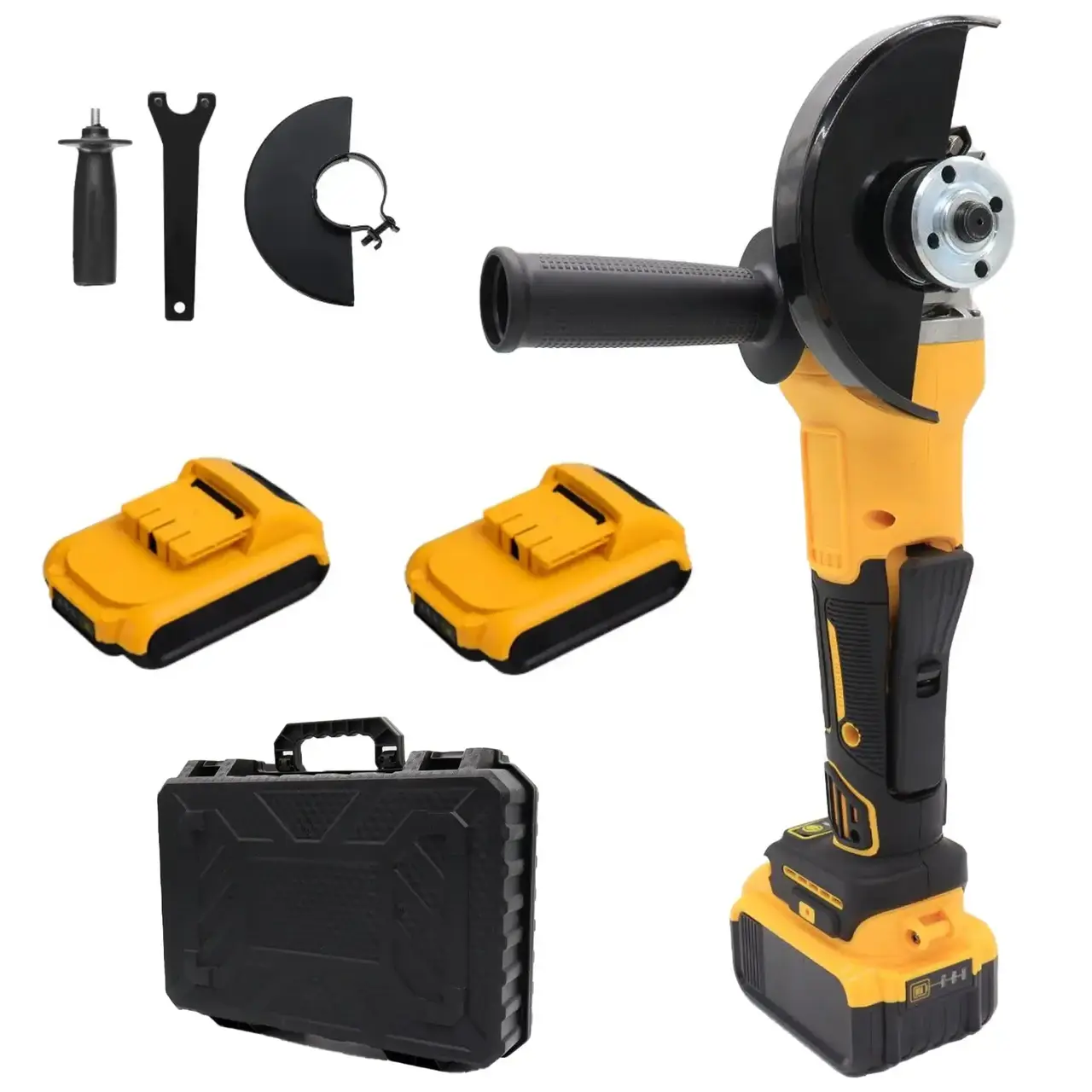 Cordless Angle Grinder, 125 mm, 24V, with Case, + 2 Batteries